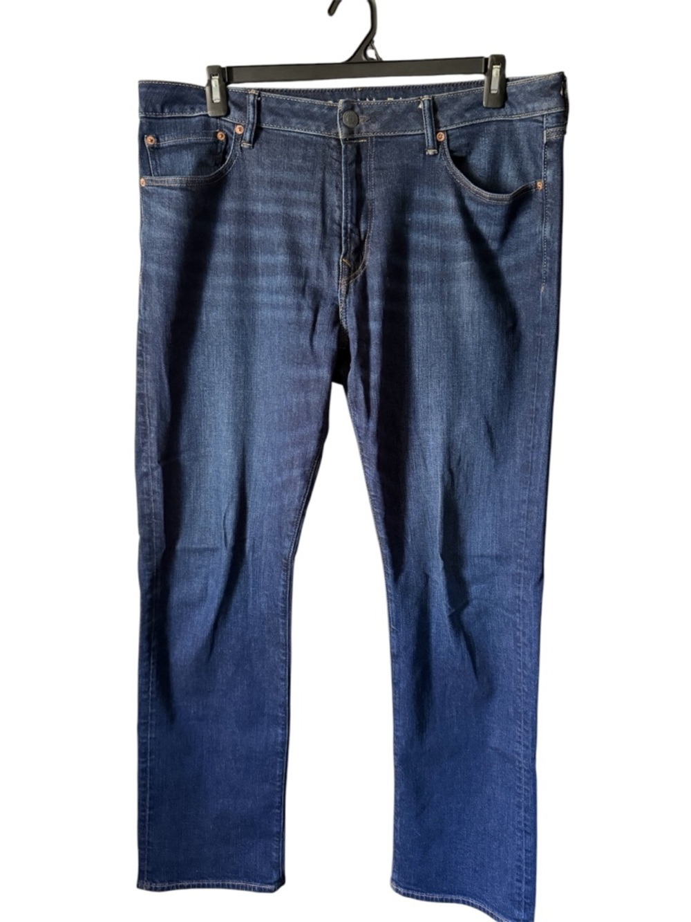 American Eagle Outfitters Mens 36x34 Blue Denim Bootcut Airflex Jeans Regular